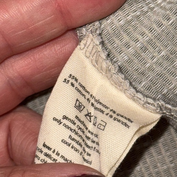 DONNI. • Ribbed 3/4 Sleeve Gray Cardigan - Picture 7 of 9